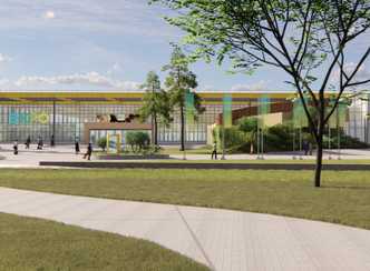 Nieuwe inrichting van het voorterrein van EXPO Greater Amsterdam