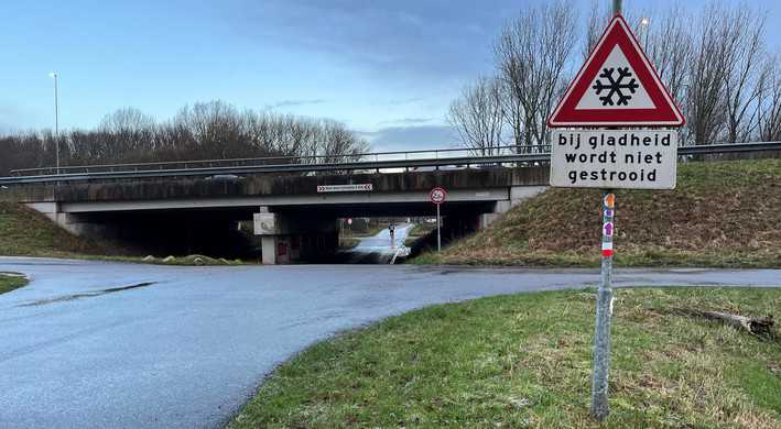 2024 gladheid niet gestrooid bordje